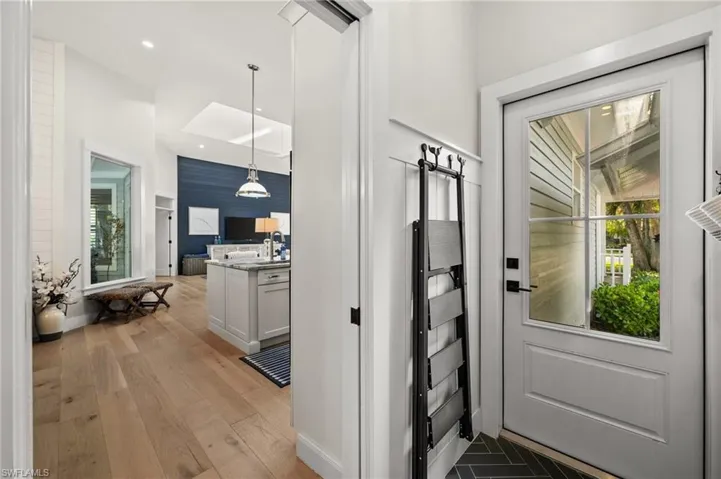 Entryway featuring light hardwood / wood-style flooring