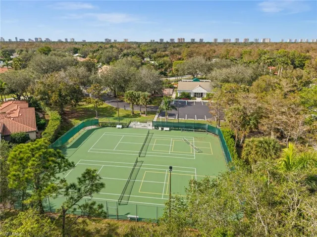 View of tennis court
