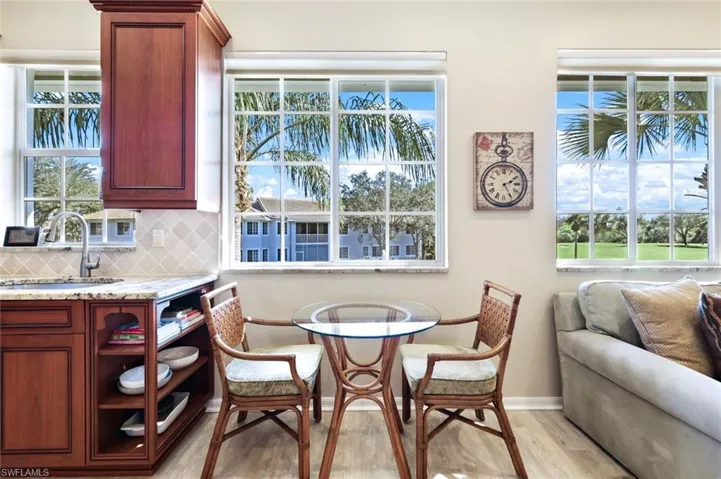 Dining room featuring baseboards and light wood-style floors