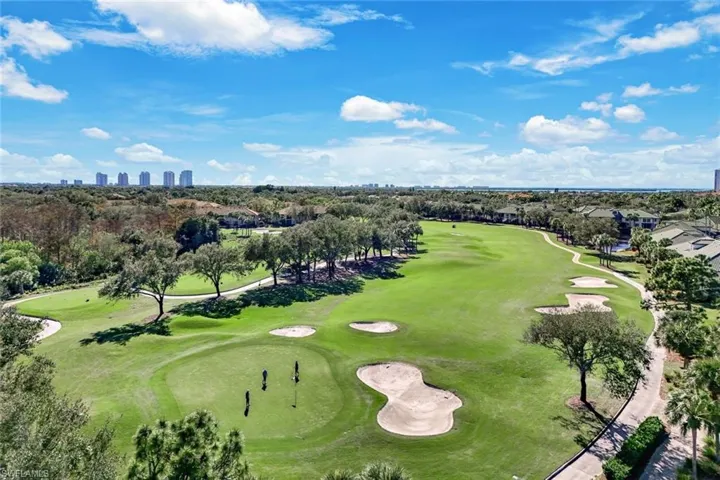 Drone / aerial view of a local golf course