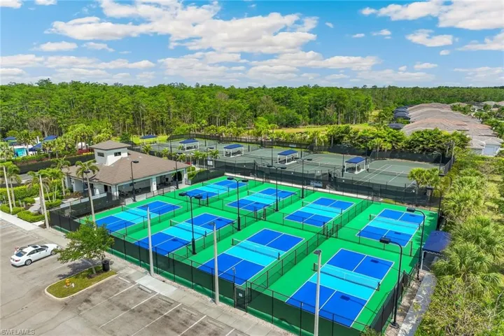 Eight pickleball courts