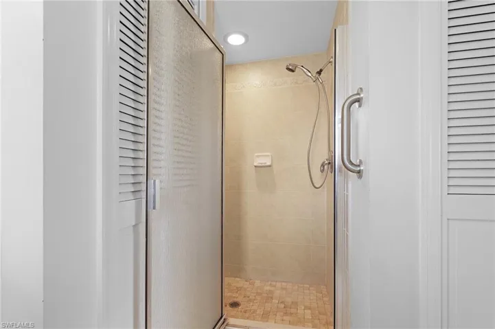 Master bath has walk-in shower.