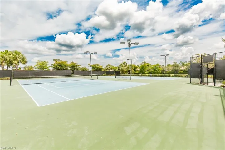View of tennis court