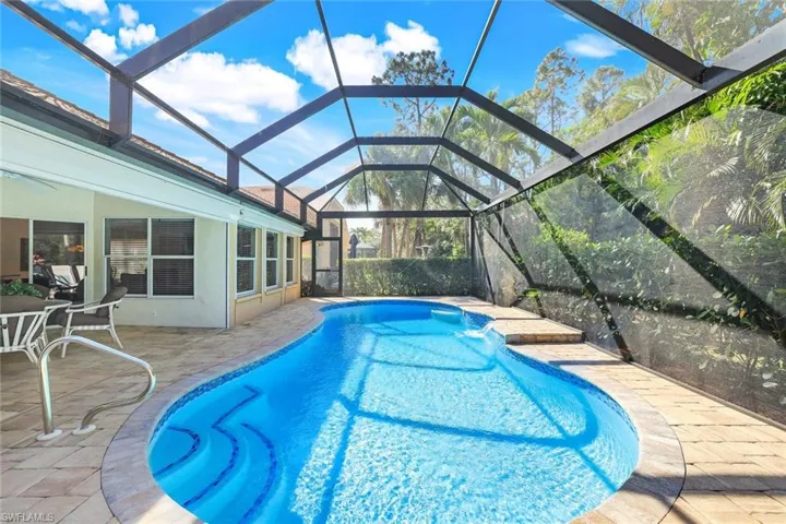 Luxury pool with new pavers.