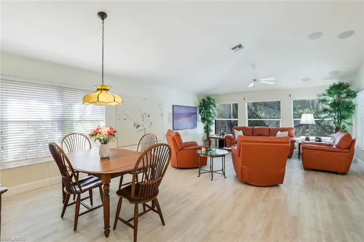 Dining and living areas.