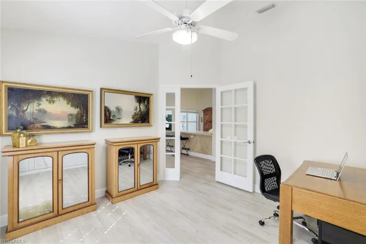 3rd bedroom with Murphy bed, currently set up as office.