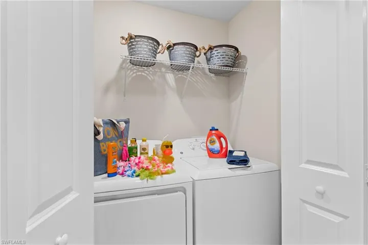 Laundry area with independent washer and dryer