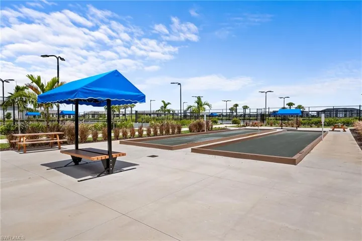 View of home's community featuring a bocce ball area