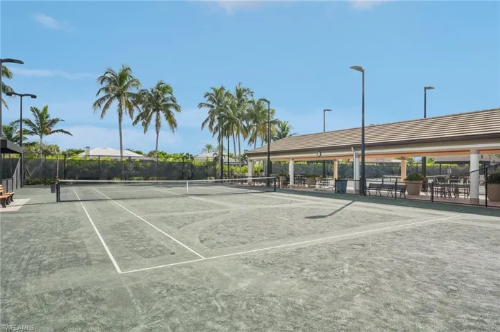 View of tennis court