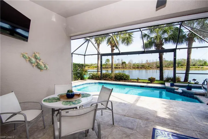 Enjoy a shady spot to lounge in outside.  It's all about outdoor living!
