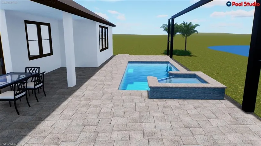 Rendering of the pool - will include pavers and screened cage