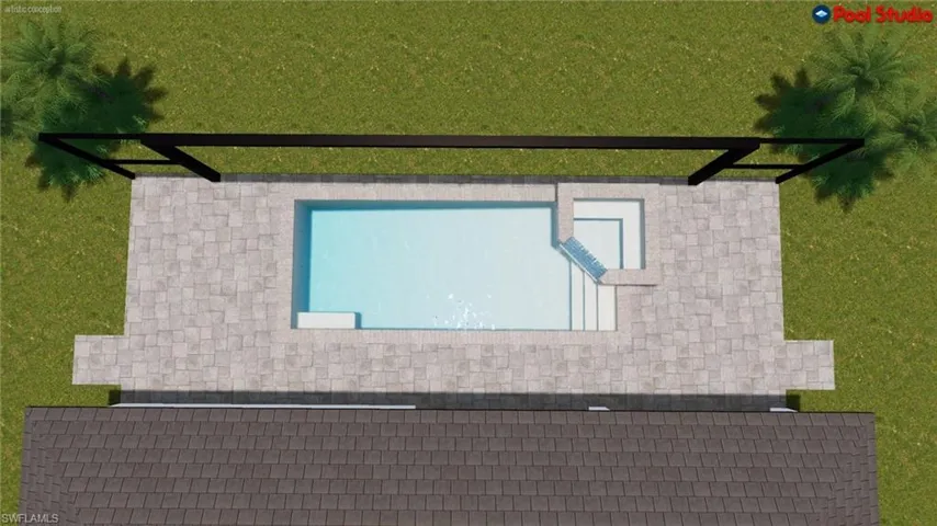 Rendering of the pool - will include pavers and screened cage