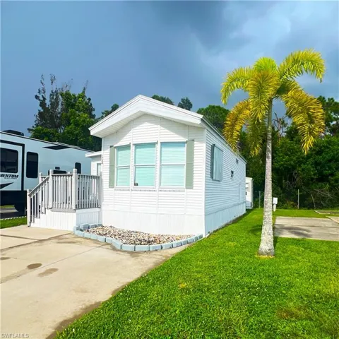 Front of home and parking area