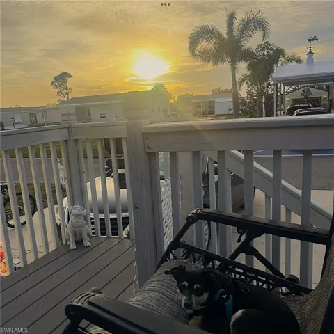 Sunset view from porch