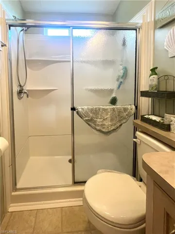 Newly upgraded walk-in shower