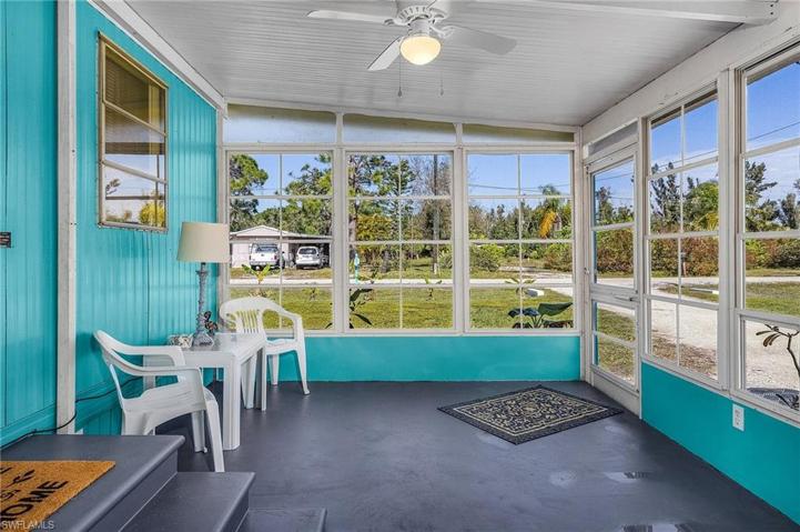Screened in patio.