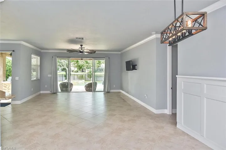 Tile floors throughout the home