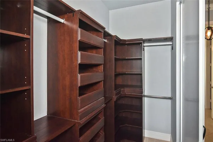 Double closets in master