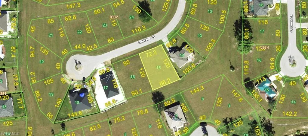 Map of property location with property parcel outlined