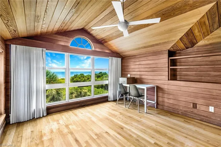 Upstairs Bedroom (3) /Den/Office with gulf view | Murphy Bed Unit with Closet and Drawers