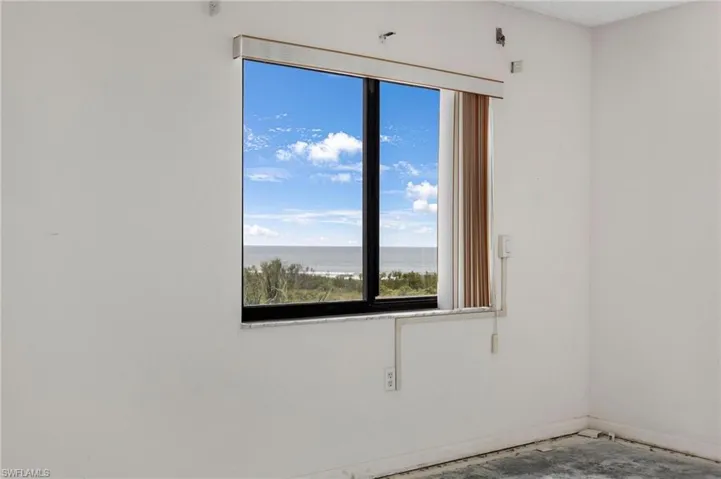 Spare room with a water view