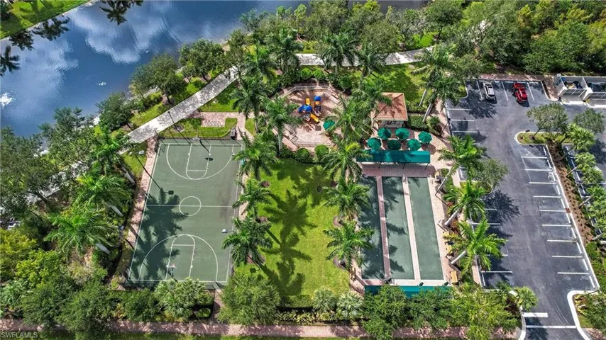 Basketball Bocce center w/Gathering Area