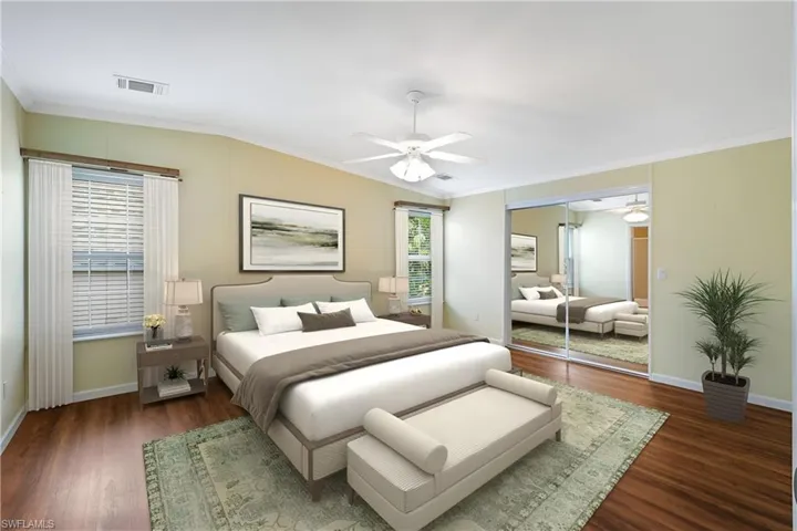 Virtually Staged Primary Bedroom