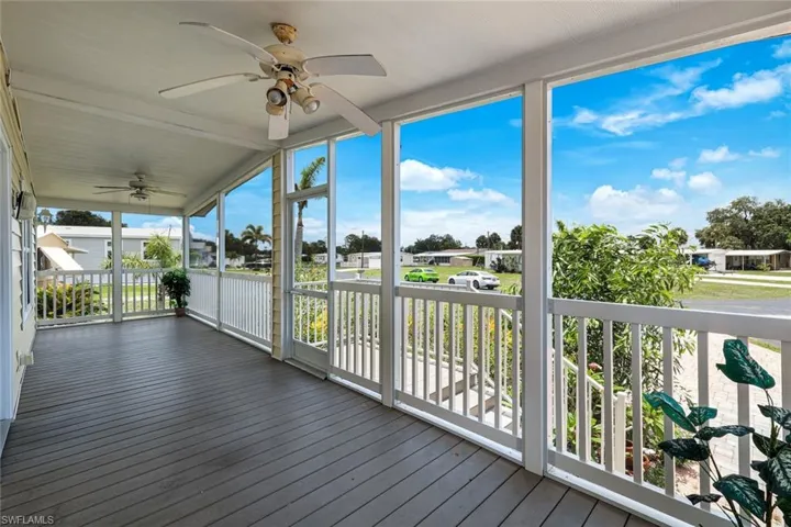 30' long screened front porch