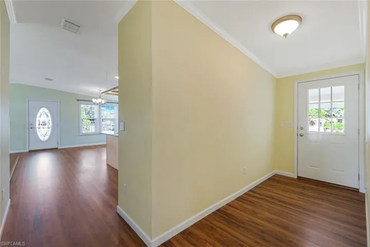 Foyer from side door at carport