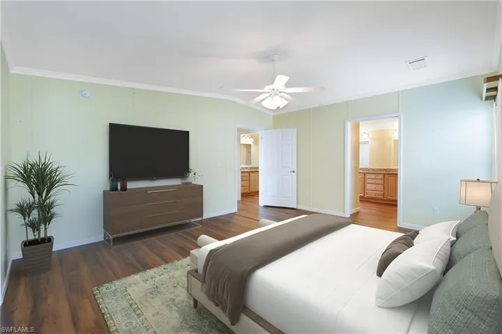 Virtually Staged Primary Bedroom