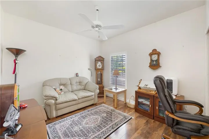 Second bedroom set up as an office/den