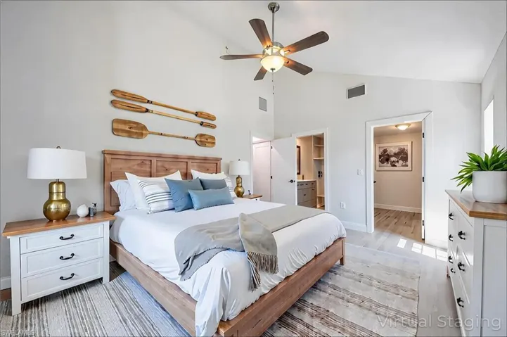Primary bedroom  virtually staged