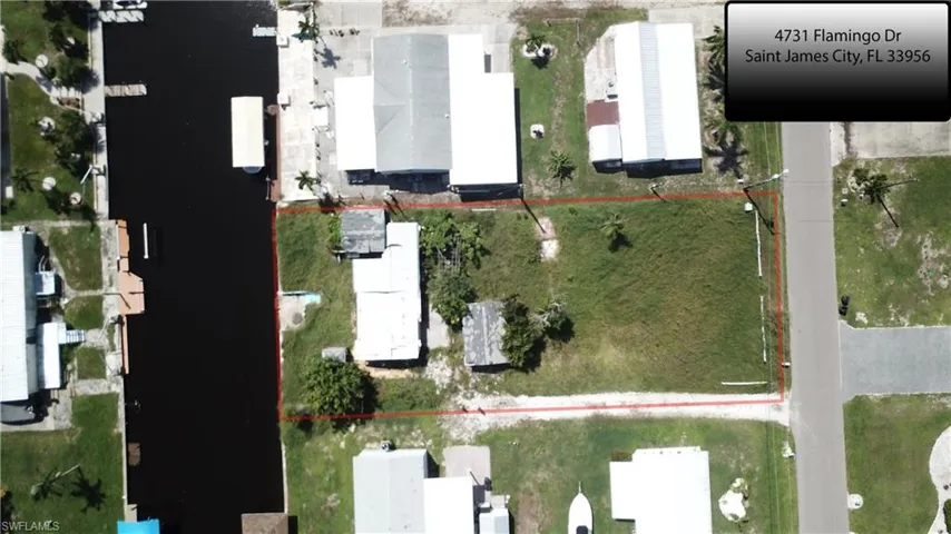 Bird's eye view with lot boarder