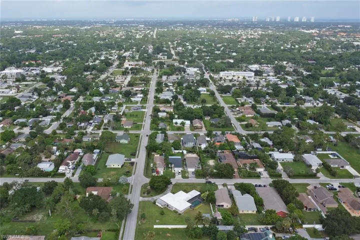 Birds eye view of property
