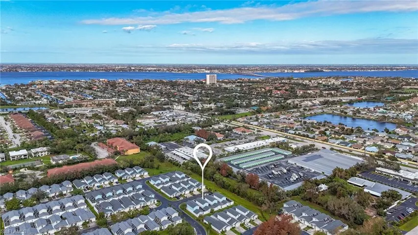 Aerial view with the beautiful Caloosahatchee River in the background