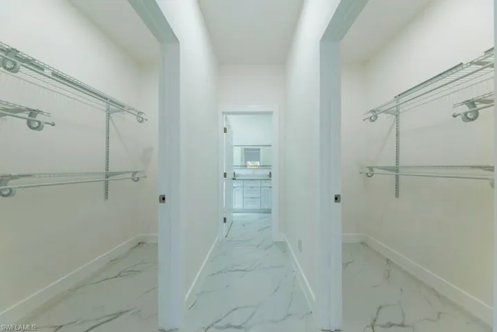 View of walk in closet