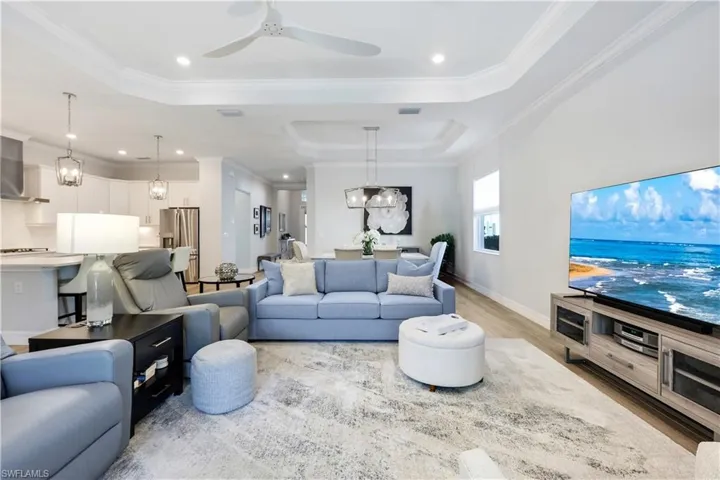 This great room is perfect for entertaining.