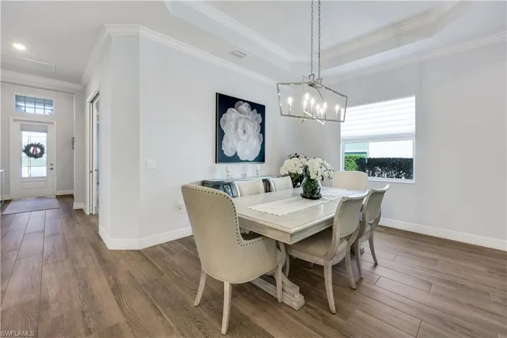 Elegant dining area.