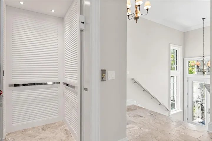 Elevator (left) Entry (right)