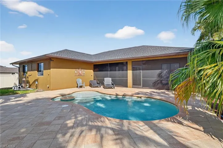 Pavers surround pool area for entertaining