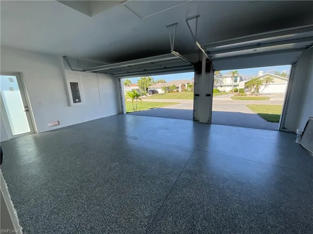 Garage with electric panel