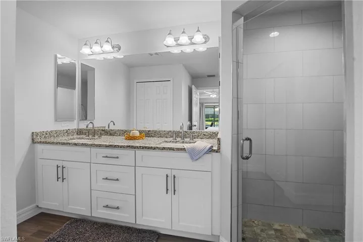 master bathroom with walk in shower