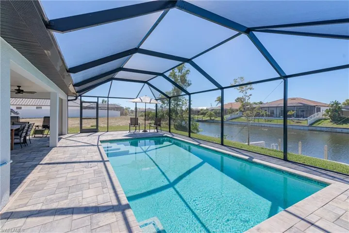 extended lanai and pool area
