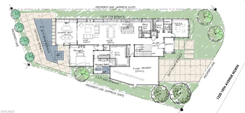 MHK rendering of the main floor of potential home that can be built on the property.