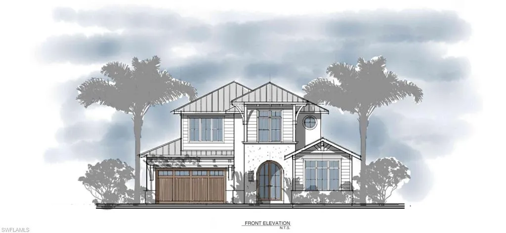 MHK rendering of front elevation of potential home that can be built on the property.
