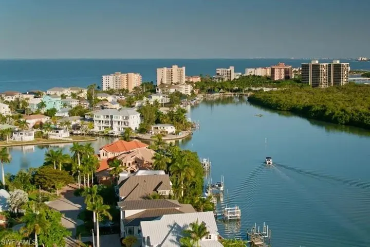 View of Bonita waterways and Gulf of Mexico