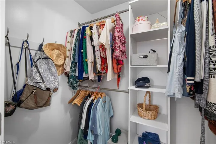 View of walk in closet
