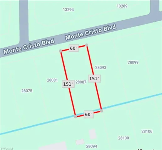 Plat Map. Illustrating the property boundaries and dimensions with corresponding parcel identification numbers