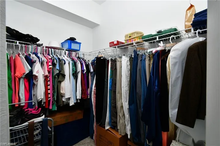 Walk in closet featuring carpet floors
