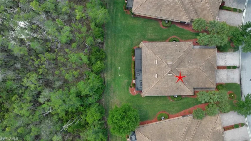 Birds eye view of property